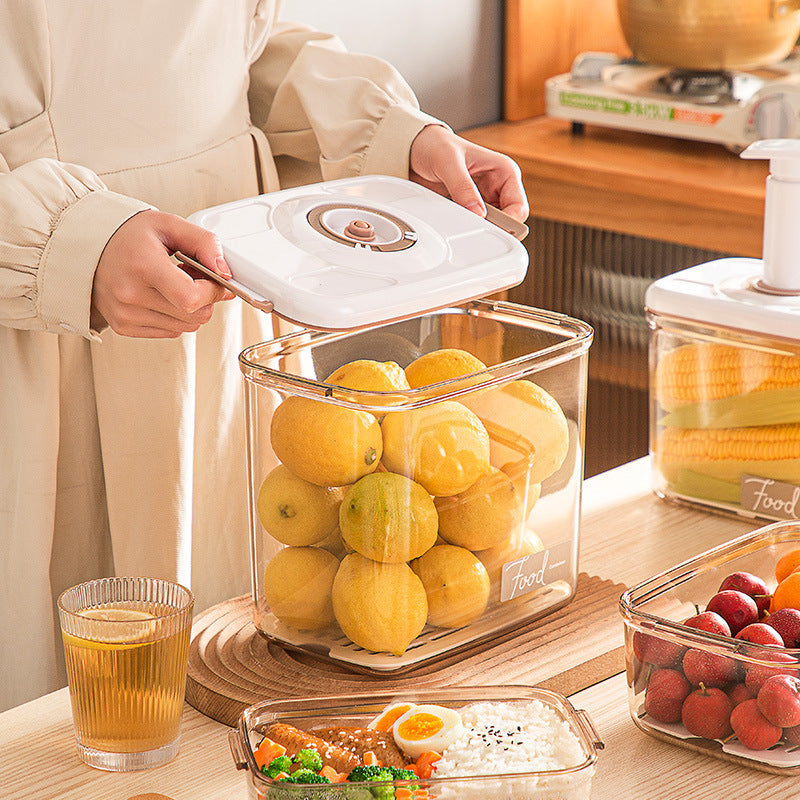 Vacuum Food Storage Container with Free Sealer – Transparent Airtight Box