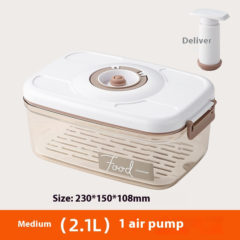 Vacuum Food Storage Container with Free Sealer – Transparent Airtight Box