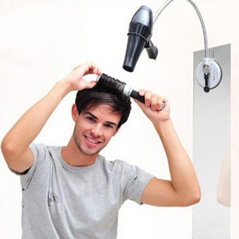 360° Rotating Hands-Free Hair Dryer & Grooming Holder Stand