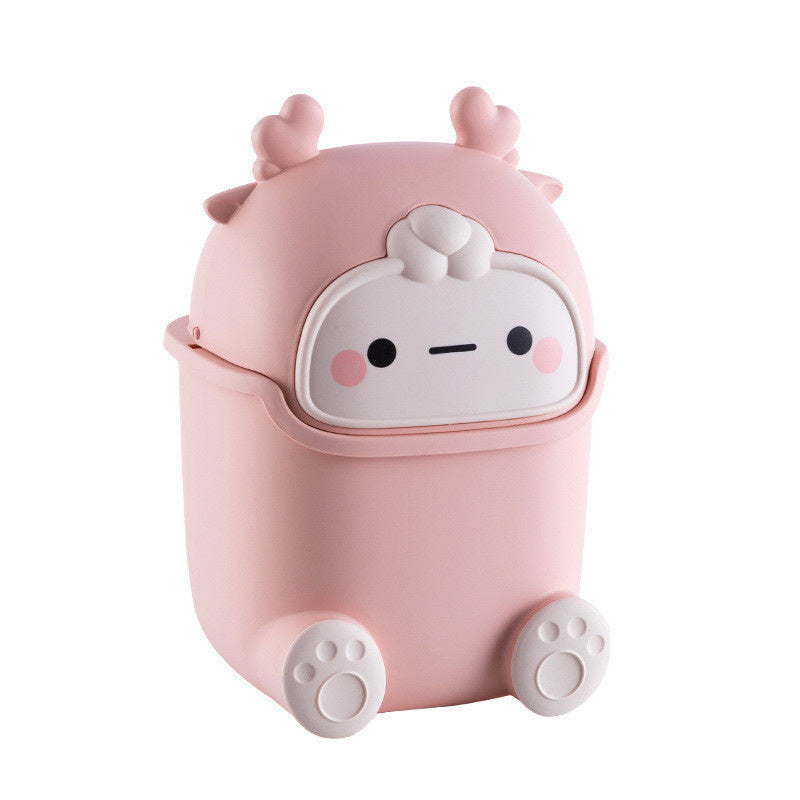 Creative Flip-Top Desktop Trash Can & Organizer