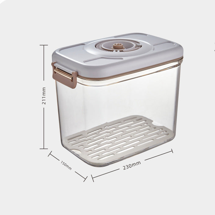 Vacuum Food Storage Container with Free Sealer – Transparent Airtight Box