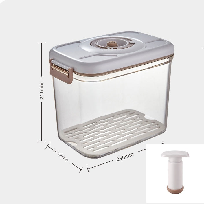 Vacuum Food Storage Container with Free Sealer – Transparent Airtight Box