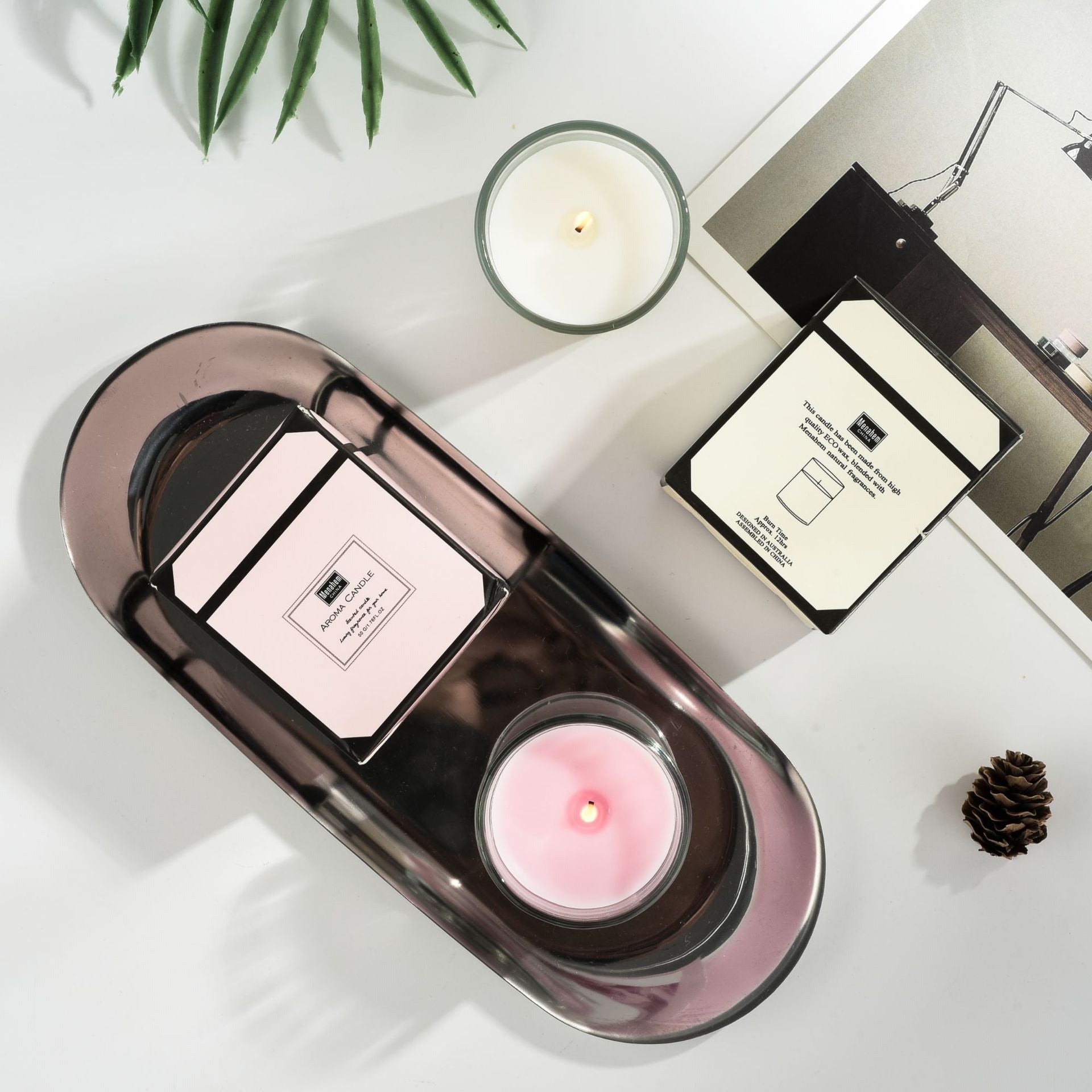 Plant-Based Aromatherapy Glass Candle – Romantic Fragrance