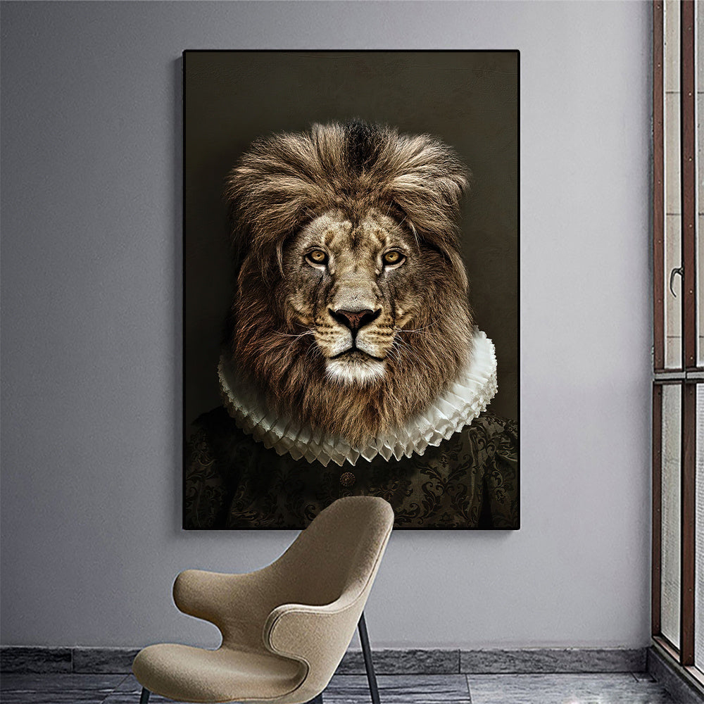 Black Wildlife Canvas Poster – Living Room Wall Decor