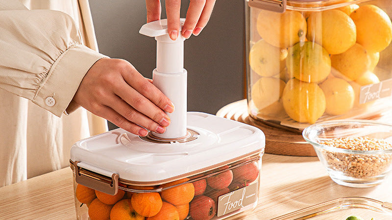 Vacuum Food Storage Container with Free Sealer – Transparent Airtight Box