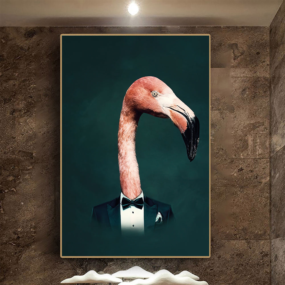Black Wildlife Canvas Poster – Living Room Wall Decor