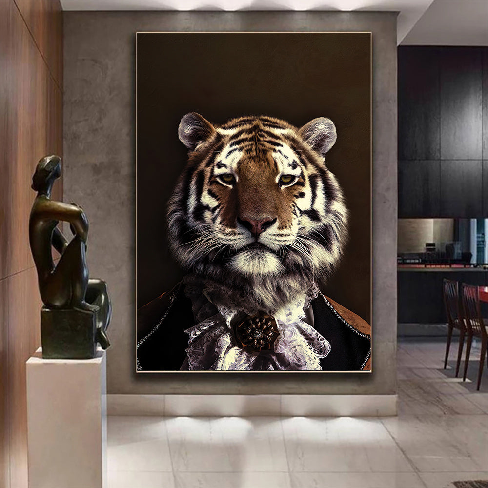 Black Wildlife Canvas Poster – Living Room Wall Decor