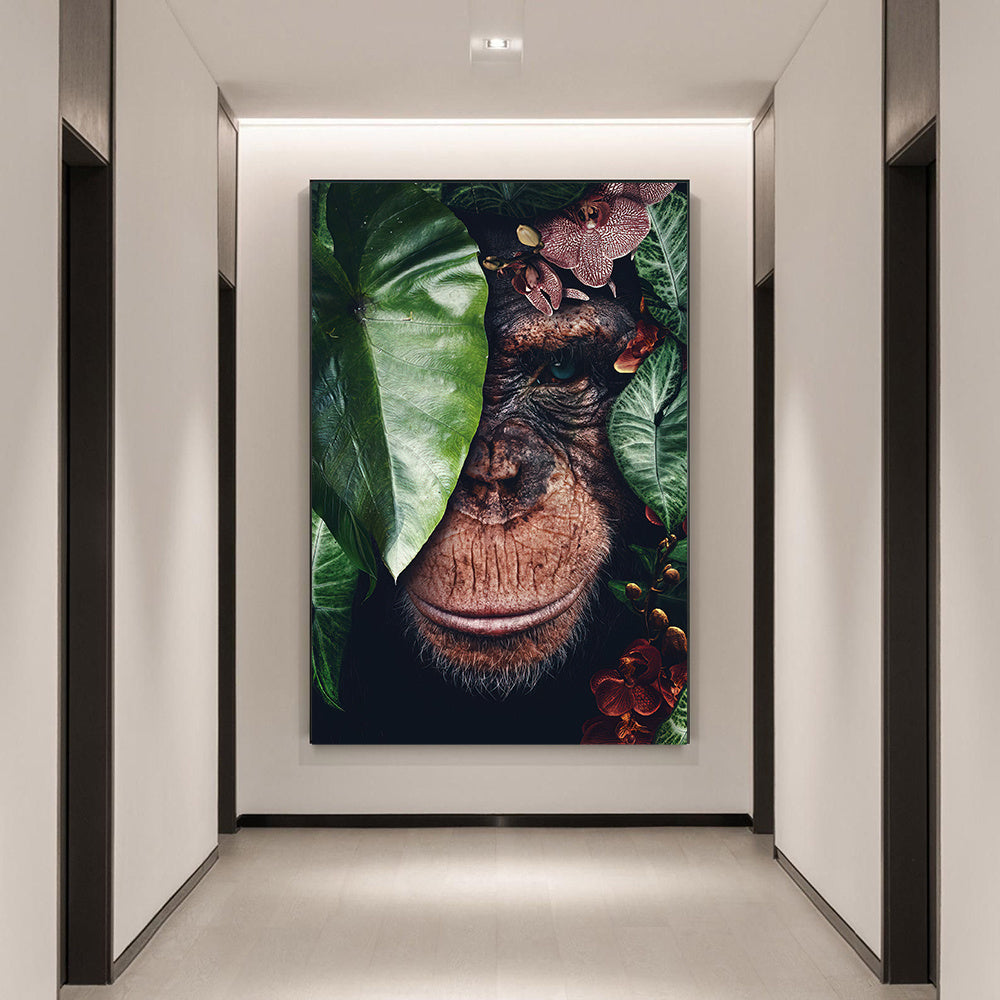 Black Wildlife Canvas Poster – Living Room Wall Decor