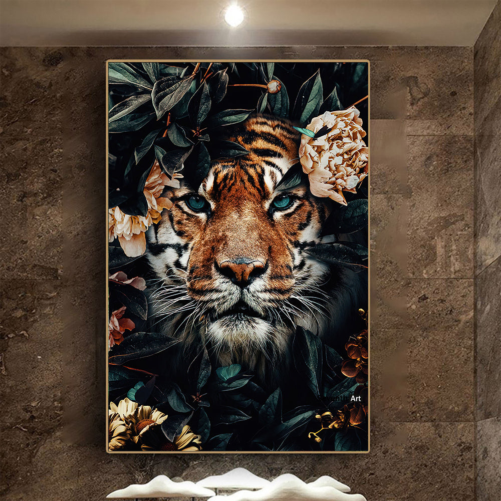 Black Wildlife Canvas Poster – Living Room Wall Decor