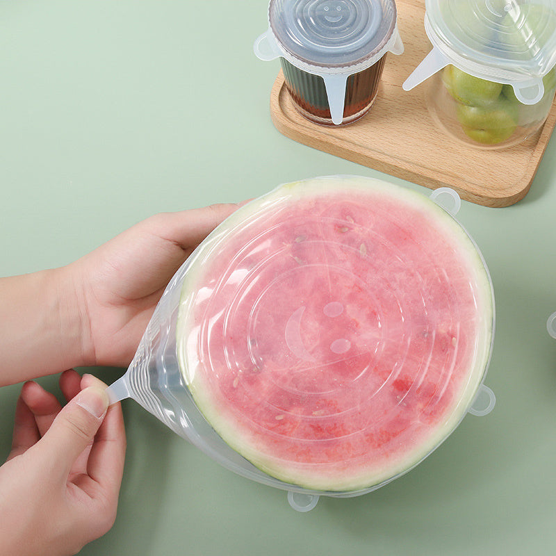 6-Pcs Silicone Stretch Lids – Reusable Food Covers